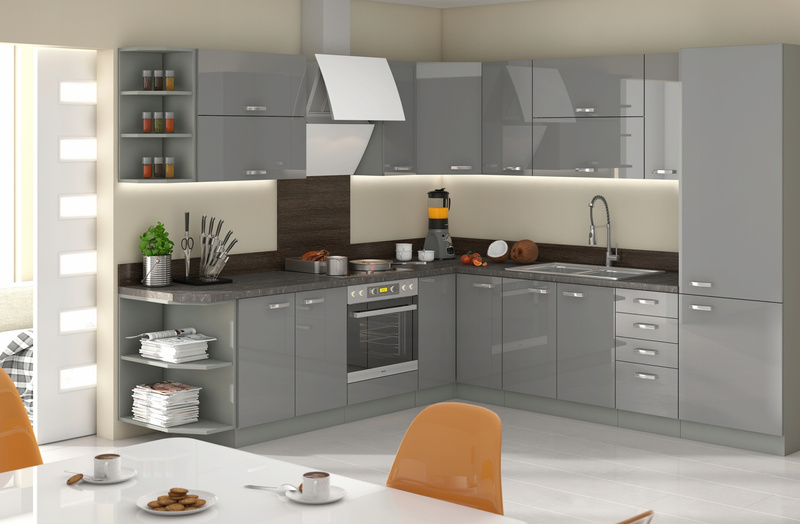 Szafka kuchenna dolna GREY 30 D OTW BB SZARY PLATYNOWY