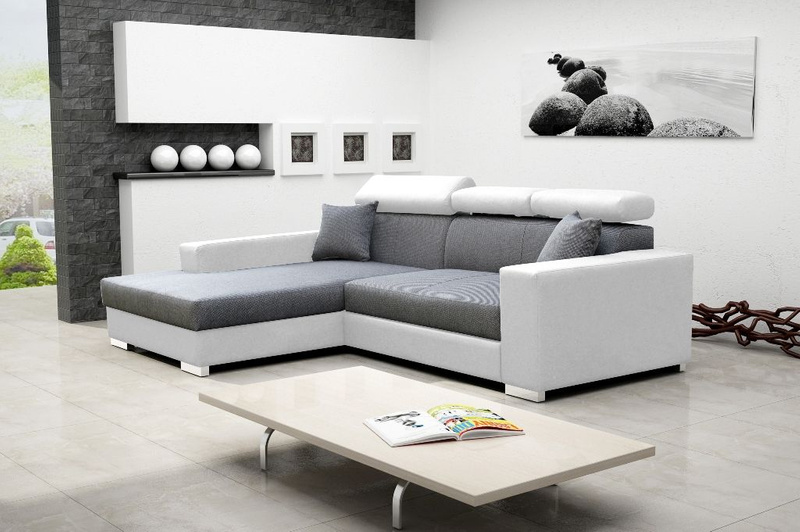 Narożnik z funkcją spania MEXICO DE LUX 263 cm, Rogówka, Rozkładany