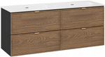 Umywalka meblowa dwukomorowa SKY 120cm Biały Mat