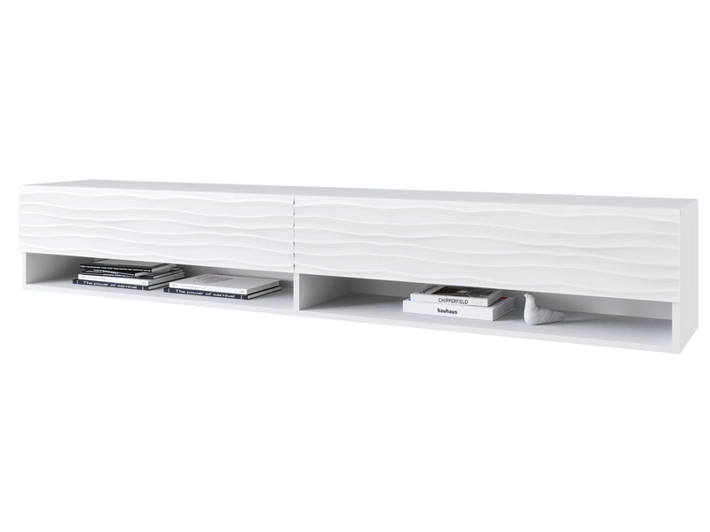 Szafka RTV Lowboard A 180cm Czarny Grafit / Jodełka MDF