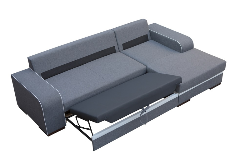 Narożnik a funkcją spania FINN 285 cm, Rozkładany, Pojemnik, Rogówka