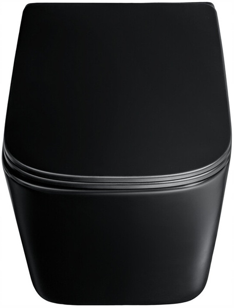 Misa wisząca WC HUNG, deska wolnoopadająca Czarny Mat