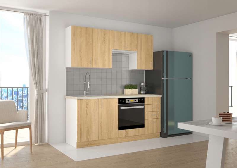 Szafka kuchenna SARA 40 DK-210 2F DĄB SONOMA/BIAŁY