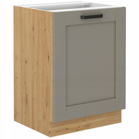 Szafka kuchenna dolna LUNA 60 D 1F BB CLAY GREY / DĄB ARTISAN