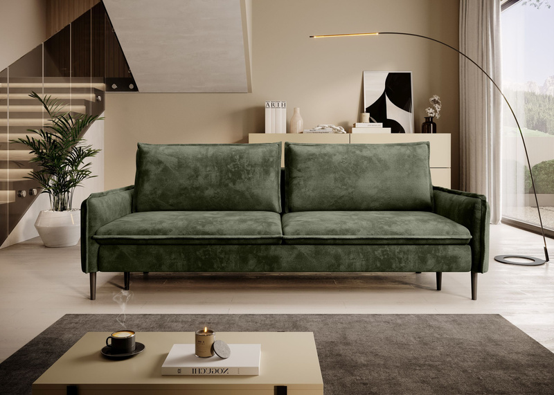 Sofa z funkcją spania GLOSSY 223 cm, Automat, Pojemnik, Sprężyny