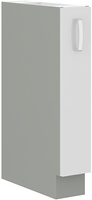 Szafka kuchenna dolna 15 D CARGO BB BIAŁY POŁYSK, SZARY PLATYNOWY, Meble Kuchenne BIANCA