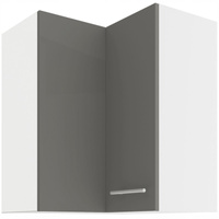 Szafka kuchenna górna LARA 60x60 GN-90 (90°) 2F BIAŁY/GRAFIT POŁYSK