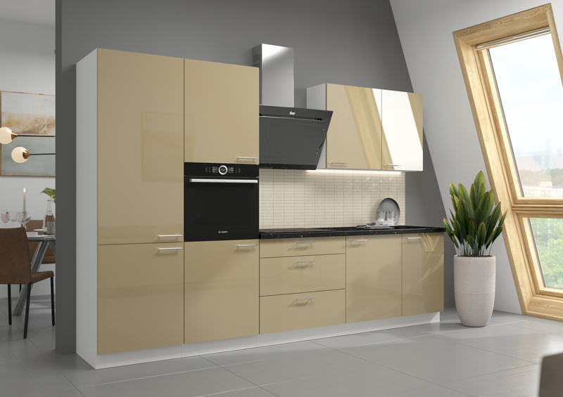 Front do zmywarki LARA ZM 713x446 BIAŁY/CAPPUCCINO POŁYSK