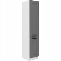 Szafka kuchenna słupek LUNA 40 DK-210 2F DUST GREY / BIAŁY MAT