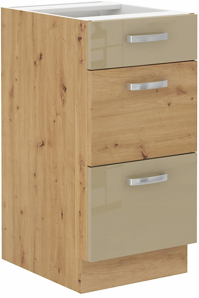 Szafka kuchenna dolna ARTISAN 40 D 3S BB CAPPUCCINO POŁYSK / DĄB ARTISAN