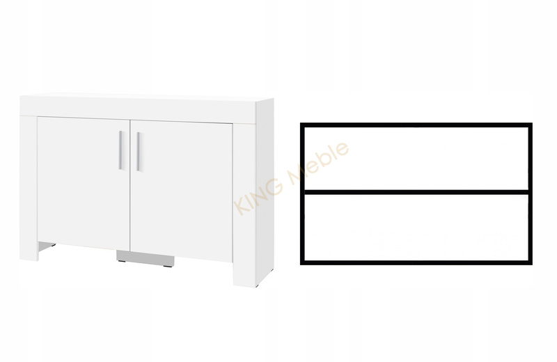 Komoda CEZAR 12, Komoda 120cm, Meble do Salonu CEZAR, Biała