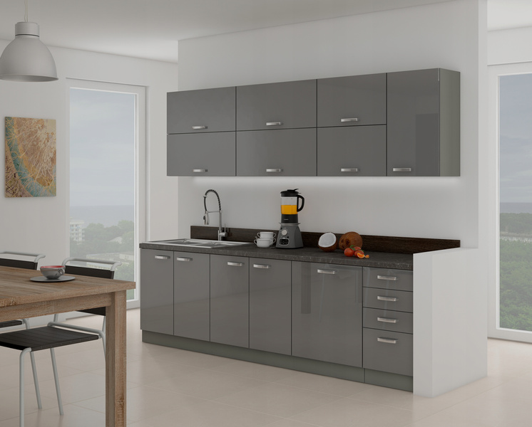 Front do zmywarki GREY ZM 570 x 446 SZARY POŁYSK / SZARY PLATYNOWY