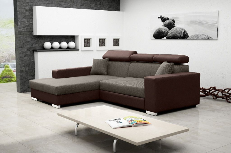 Narożnik z funkcją spania MEXICO DE LUX 263 cm, Rogówka, Rozkładany