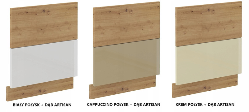 Front do zmywarki ARTISAN ZM 570 x 596 CAPPUCCINO POŁYSK / DĄB ARTISAN