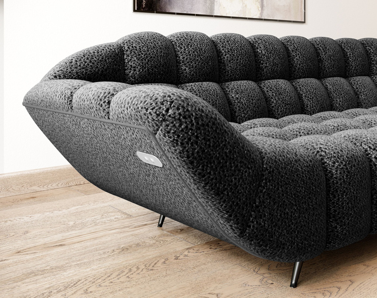 Narożnik GAPPA 278 cm, Elektryczny wysuw siedziska, Rogówka