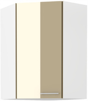 Szafka kuchenna górna LARA 60x60 GN-90 (45°) 1F BIAŁY/CAPPUCCINO POŁYSK
