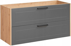 Szafka łazienkowa 120cm szuflady Meble łazienkowe MADERA Grafit/Dąb Artisan