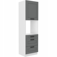 Szafka kuchenna słupek LUNA 60 DPS-210 3S 1F DUST GREY / BIAŁY MAT