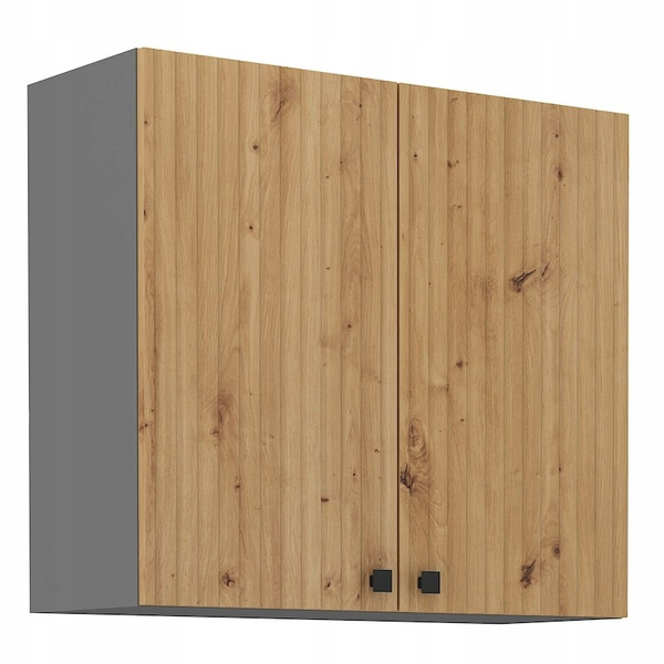 Meble kuchenne AVA + NESSA DĄB ARTISAN/ANTRACYT zestaw kuchnia szafki 260cm