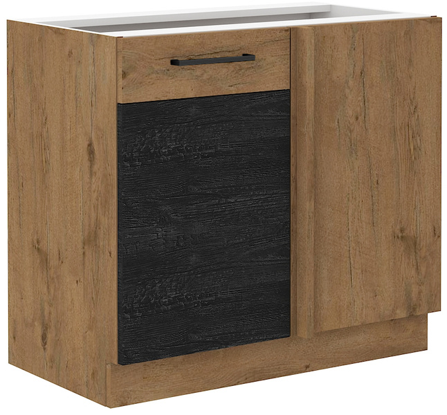 Szafka kuchenna dolna narożna VIGO 105 ND 1F BB DARK WOOD / DĄB LANCELOT