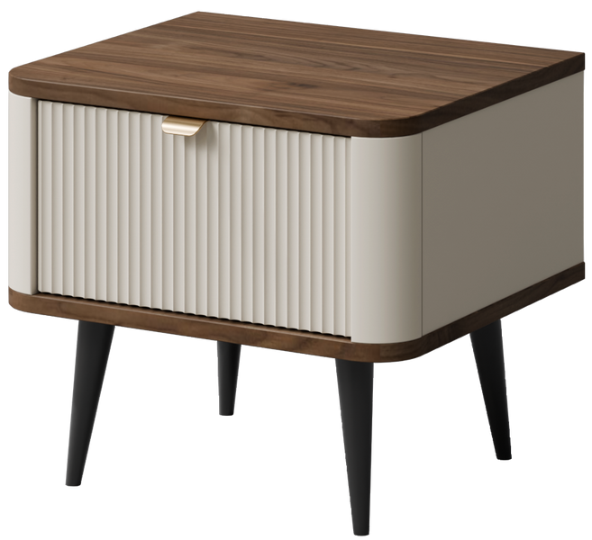 Stolik nocny MARLY 17, Meble Pokojowe MARLY, KASZMIR / SZARY KAMIEŃ