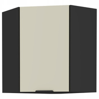 Szafka kuchenna górna ARONA 60x60 GN-72 1F (45°) CASHMERE / CZARNY MAT