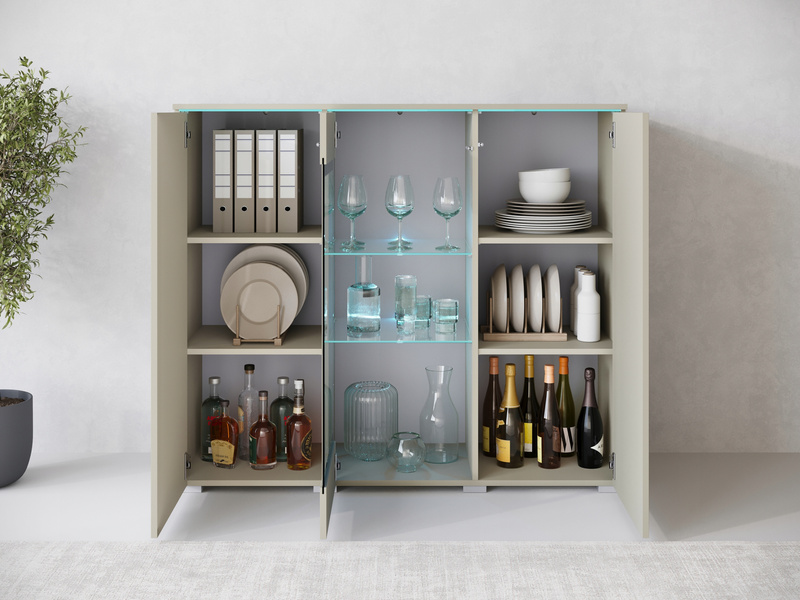 Witryna VERA HIGHBOARD 120 Kaszmirowy Beż