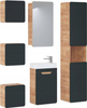 Szafka pod umywalkę 821 80cm, Meble łazienkowe ARUBA Dąb Craft/Szary Kosmos