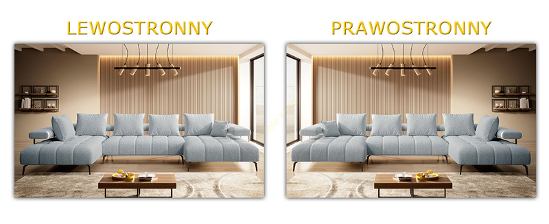 Narożnik MAGNETIC XL 371 cm, Elektryczny wysuw siedziska