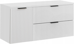 Meble łazienkowe ADEL, Zestaw meblowy 120cm z blatem BIAŁY