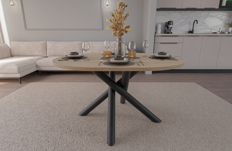 Stół OSLO 138x100cm Dąb Lindberg