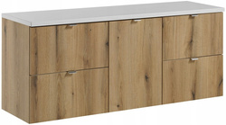 Zestaw meblowy 140cm z blatem Meble łazienkowe NOVA Dąb Coast Evoke / Biały