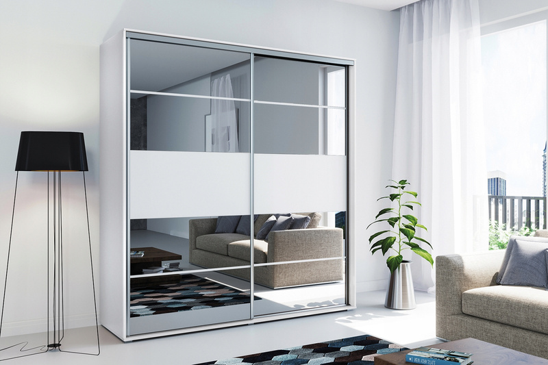 Szafa przesuwna A6 100 / 215 / 62 lustro, różne kolory i rozmiary