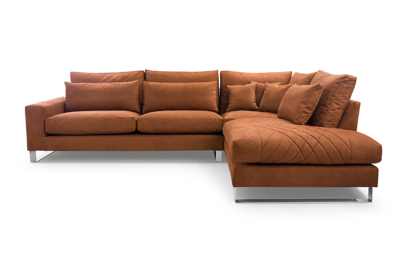 Duży Nowoczesny Narożnik do salonu CORNELIA 314 cm, Sprężyny, Rogówka