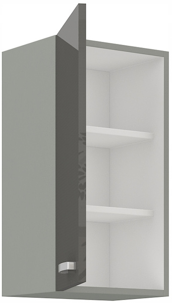 Szafka kuchenna górna GREY 60 G-72 1F SZARY POŁYSK / SZARY PLATYNOWY