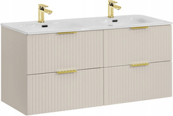 Zestaw szafek z umywalką dwukomorową 120cm, Meble łazienkowe ADEL CASHMERE