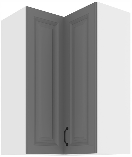 Szafa kuchenna górna narożna STILO 60x60 GN-90 (90°) 2F DUSTGREY/BIAŁY MAT