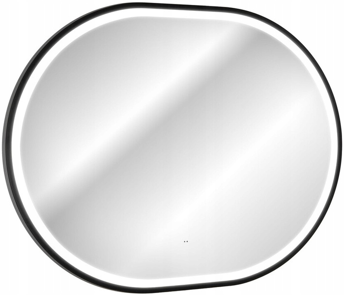 Lustro łazienkowe LED w ramie 70cm, Meble łazienkowe APOLLO Czarny