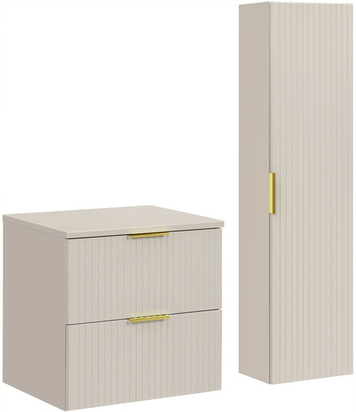 Zestaw szafka z blatem 60cm + słupek 35cm, Meble łazienkowe ADEL CASHMERE