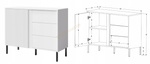 Komoda MIA 5, Komoda 100cm, Meble do Salonu MIA, MDF Biała