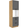 Szafka kuchenna słupek LUNA 60 DPS-210 3S 1F DUST GREY / DĄB ARTISAN
