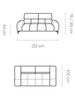 Sofa PLAZA S 3 212 cm, Elektryczna regulacja siedziska, Zagłówki