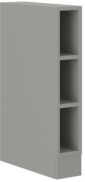 Szafka kuchenna dolna, regał 15 D OTW BB BIAŁY POŁYSK, SZARY PLATYNOWY, Meble Kuchenne BIANCA