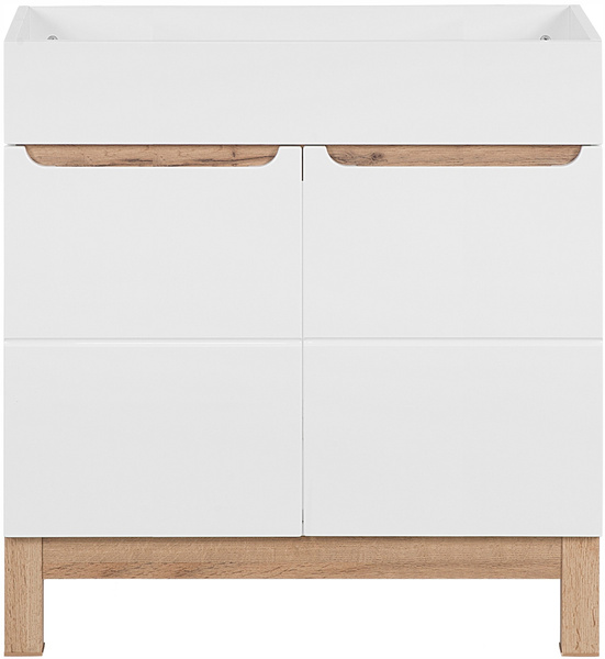 Szafka pod umywalkę 821 80cm, Meble łazienkowe BALI Dąb Craft/Biały Połysk