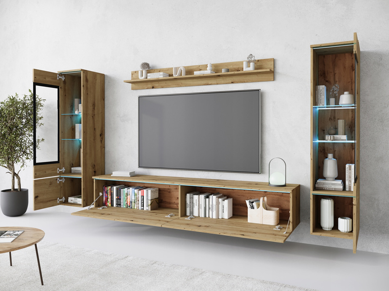 Meblościanka VERA II Zestaw mebli Dąb Artisan