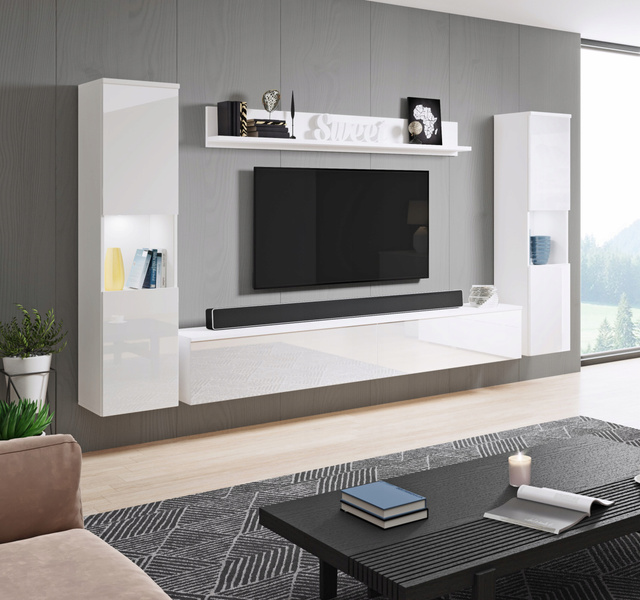 Komoda PARIS 110 Biały / Biały Połysk