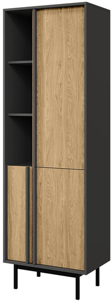 Regał ALSY 3 63cm, Meble Pokojowe ALSY Antracyt / Aloes