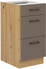Meble Kuchenne BOLONIA 260 cm, TRUFFLE GREY, DĄB ARTISAN