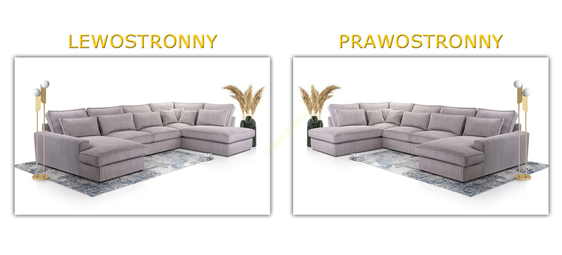 Duży Narożnik Do Salonu CLEO U (COBRA) 398 cm, Rogówka, W kształcie U