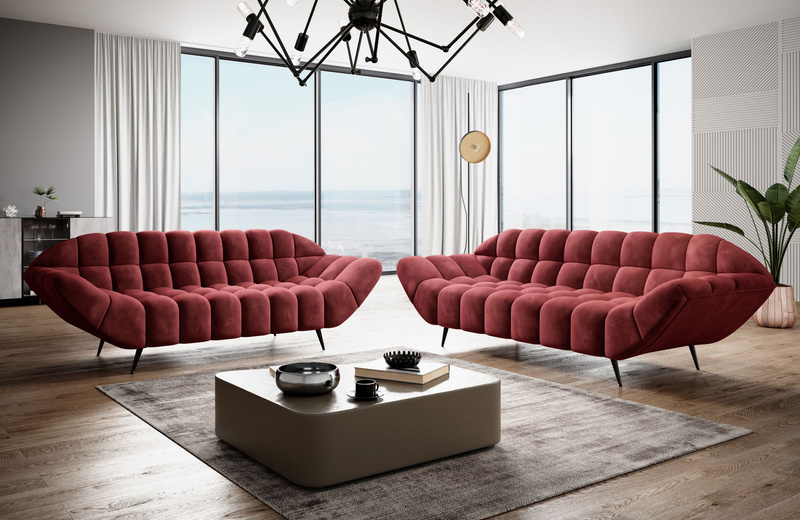 Nowoczesna Sofa GAPPA 2 200 cm, Wysokoelastyczna Pianka, Sprężyny